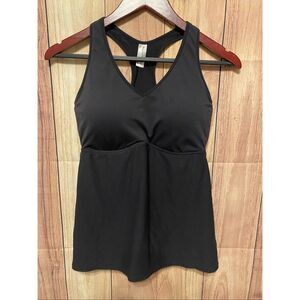 Flexees Large Fat Free Dressing Racer Back Tank Black 4166